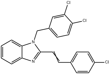 2-(4-CHLOROSTYRYL)-1-(3,4-DICHLOROBENZYL)-1H-1,3-BENZIMIDAZOLE Struktur