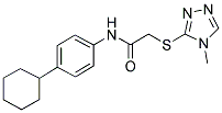 N-(4-CYCLOHEXYLPHENYL)-2-[(4-METHYL-4H-1,2,4-TRIAZOL-3-YL)SULFANYL]ACETAMIDE Struktur