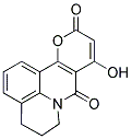 9-HYDROXY-5,6-DIHYDRO-4H,8H,11H-PYRANO[3,2-C]PYRIDO[3,2,1-IJ]QUINOLINE-8,11-DIONE Struktur