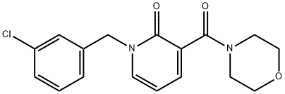 1-(3-CHLOROBENZYL)-3-(MORPHOLINOCARBONYL)-2(1H)-PYRIDINONE Struktur