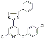 2-[2-CHLORO-6-(4-CHLOROPHENOXY)-4-PYRIDYL]-4-PHENYL-1,3-THIAZOLE Struktur