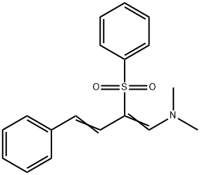 N,N-DIMETHYL-4-PHENYL-2-(PHENYLSULFONYL)-1,3-BUTADIEN-1-AMINE Struktur