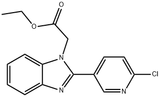 ETHYL 2-[2-(6-CHLORO-3-PYRIDINYL)-1H-1,3-BENZIMIDAZOL-1-YL]ACETATE Struktur