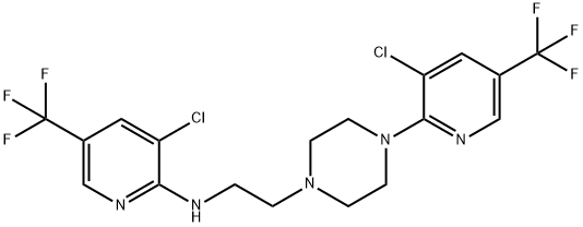 3-CHLORO-N-(2-(4-[3-CHLORO-5-(TRIFLUOROMETHYL)-2-PYRIDINYL]PIPERAZINO)ETHYL)-5-(TRIFLUOROMETHYL)-2-PYRIDINAMINE Struktur