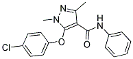 5-(4-CHLOROPHENOXY)-1,3-DIMETHYL-N-PHENYL-1H-PYRAZOLE-4-CARBOXAMIDE Struktur