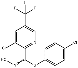 4-CHLOROPHENYL 3-CHLORO-N-HYDROXY-5-(TRIFLUOROMETHYL)-2-PYRIDINECARBIMIDOTHIOATE Struktur