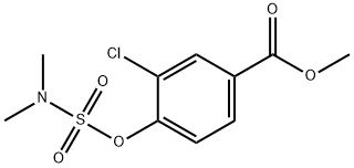 METHYL 3-CHLORO-4-([(DIMETHYLAMINO)SULFONYL]OXY)BENZENECARBOXYLATE Struktur