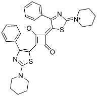 1,3-BIS-(2-PIPERDINO-4-PHENYL-1,3-THIAZOL-5-YL)-2-OXO-CYCLOBUTENYLIUM-4-OLAT Struktur