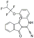 2-(1,3-DIOXOINDAN-2-YLIDENE)-2-((3-(1,1,2,2-TETRAFLUOROETHOXY)PHENYL)AMINO)ETHANENITRILE Struktur