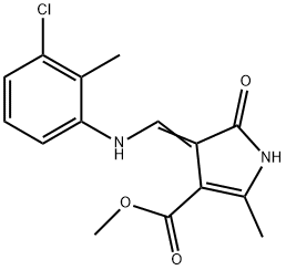 METHYL 4-[(3-CHLORO-2-METHYLANILINO)METHYLENE]-2-METHYL-5-OXO-4,5-DIHYDRO-1H-PYRROLE-3-CARBOXYLATE Struktur