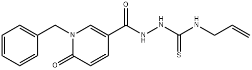 N-ALLYL-2-[(1-BENZYL-6-OXO-1,6-DIHYDRO-3-PYRIDINYL)CARBONYL]-1-HYDRAZINECARBOTHIOAMIDE Struktur