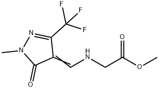 METHYL 2-(([1-METHYL-5-OXO-3-(TRIFLUOROMETHYL)-1,5-DIHYDRO-4H-PYRAZOL-4-YLIDEN]METHYL)AMINO)ACETATE Struktur