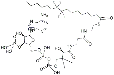 PALMITOYL COENZYME A, [PALMITOYL-9,10-3H] Struktur