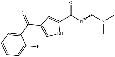 N-[(DIMETHYLAMINO)METHYLENE]-4-(2-FLUOROBENZOYL)-1H-PYRROLE-2-CARBOXAMIDE Struktur