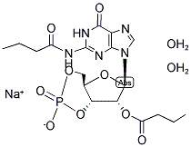 N2,2'-O-DIBUTYRYLGUANOSINE-3',5'-CYCLOPHOSPHATE SODIUM SALT DIHYDRATE Struktur