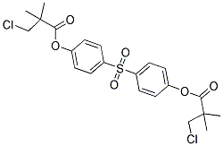 4-((4-[(3-CHLORO-2,2-DIMETHYLPROPANOYL)OXY]PHENYL)SULFONYL)PHENYL 3-CHLORO-2,2-DIMETHYLPROPANOATE Struktur