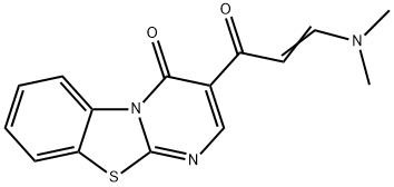 3-[3-(DIMETHYLAMINO)ACRYLOYL]-4H-PYRIMIDO[2,1-B][1,3]BENZOTHIAZOL-4-ONE Struktur