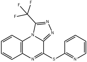 2-PYRIDINYL 1-(TRIFLUOROMETHYL)[1,2,4]TRIAZOLO[4,3-A]QUINOXALIN-4-YL SULFIDE Struktur