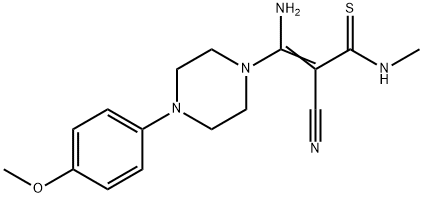 3-AMINO-2-CYANO-3-[4-(4-METHOXYPHENYL)PIPERAZINO]-N-METHYL-2-PROPENETHIOAMIDE Struktur