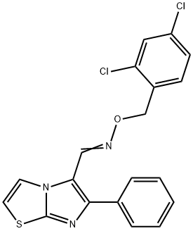 6-PHENYLIMIDAZO[2,1-B][1,3]THIAZOLE-5-CARBALDEHYDE O-(2,4-DICHLOROBENZYL)OXIME Struktur