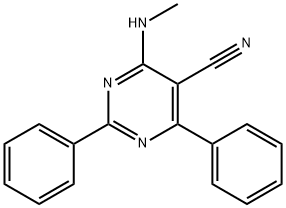 4-(METHYLAMINO)-2,6-DIPHENYL-5-PYRIMIDINECARBONITRILE Struktur