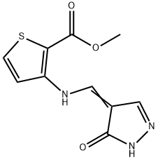 METHYL 3-([(5-OXO-1,5-DIHYDRO-4H-PYRAZOL-4-YLIDEN)METHYL]AMINO)-2-THIOPHENECARBOXYLATE Struktur