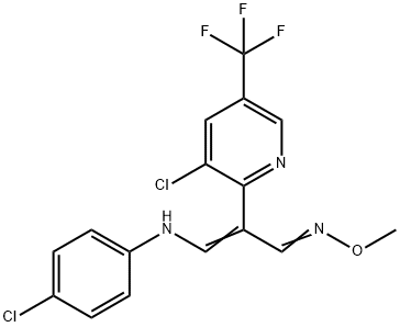 3-(4-CHLOROANILINO)-2-[3-CHLORO-5-(TRIFLUOROMETHYL)-2-PYRIDINYL]ACRYLALDEHYDE O-METHYLOXIME Struktur