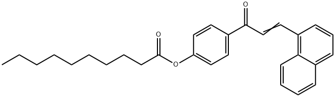 4-[3-(1-NAPHTHYL)ACRYLOYL]PHENYL DECANOATE Struktur