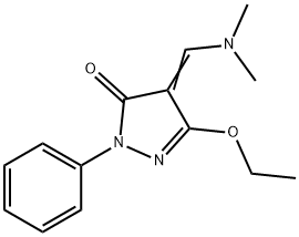 4-[(DIMETHYLAMINO)METHYLENE]-5-ETHOXY-2-PHENYL-2,4-DIHYDRO-3H-PYRAZOL-3-ONE Struktur