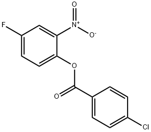 4-FLUORO-2-NITROPHENYL 4-CHLOROBENZENECARBOXYLATE Struktur