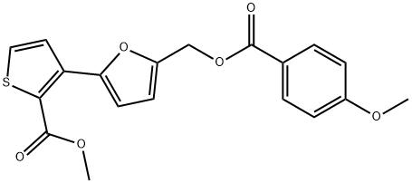 METHYL 3-(5-([(4-METHOXYBENZOYL)OXY]METHYL)-2-FURYL)-2-THIOPHENECARBOXYLATE Struktur