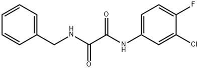 N1-BENZYL-N2-(3-CHLORO-4-FLUOROPHENYL)ETHANEDIAMIDE Struktur