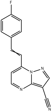 7-(4-FLUOROSTYRYL)PYRAZOLO[1,5-A]PYRIMIDINE-3-CARBONITRILE Struktur