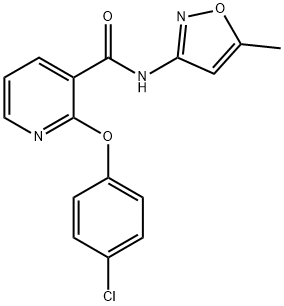 (2-(4-CHLOROPHENOXY)(3-PYRIDYL))-N-(5-METHYLISOXAZOL-3-YL)FORMAMIDE Struktur