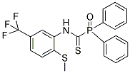 N-[2-(METHYLTHIO)-5-(TRIFLUOROMETHYL)PHENYL]OXO(DIPHENYL)PHOSPHORANECARBOTHIOAMIDE Struktur