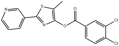 5-METHYL-2-(3-PYRIDINYL)-1,3-THIAZOL-4-YL 3,4-DICHLOROBENZENECARBOXYLATE Struktur