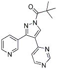 3-(PYRIDIN-3-YL)-4-(PYRIMIDIN-4-YL)-1-(TERT-BUTYLCARBONYL)PYRAZOLE Struktur