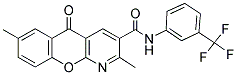 2,7-DIMETHYL-5-OXO-N-[3-(TRIFLUOROMETHYL)PHENYL]-5H-CHROMENO[2,3-B]PYRIDINE-3-CARBOXAMIDE Struktur