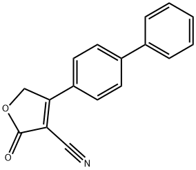 4-[1,1'-BIPHENYL]-4-YL-2-OXO-2,5-DIHYDRO-3-FURANCARBONITRILE Struktur