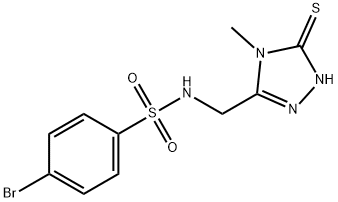 4-BROMO-N-[(4-METHYL-5-SULFANYL-4H-1,2,4-TRIAZOL-3-YL)METHYL]BENZENESULFONAMIDE Struktur