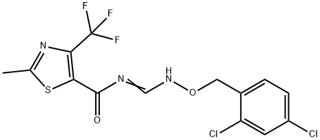 N-(([(2,4-DICHLOROBENZYL)OXY]IMINO)METHYL)-2-METHYL-4-(TRIFLUOROMETHYL)-1,3-THIAZOLE-5-CARBOXAMIDE Struktur