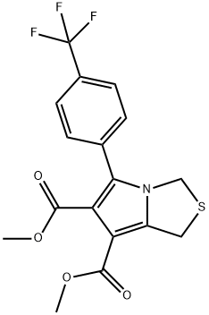 DIMETHYL 5-[4-(TRIFLUOROMETHYL)PHENYL]-1H-PYRROLO[1,2-C][1,3]THIAZOLE-6,7-DICARBOXYLATE Struktur