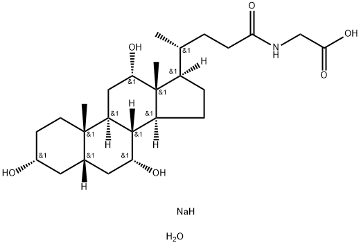 Sodium glycocholate hydrate Struktur