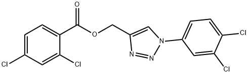 [1-(3,4-DICHLOROPHENYL)-1H-1,2,3-TRIAZOL-4-YL]METHYL 2,4-DICHLOROBENZENECARBOXYLATE Struktur