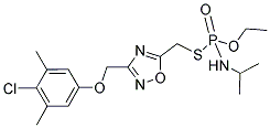 3-(4-CHLORO-3,5-DIMETHYLPHENOXYMETHYL)-5-[(O-ETHYL-N-ISOPROYLPHOSPHONYL)THIOMETHYL]-1,2,4-OXADIAZOLE Struktur