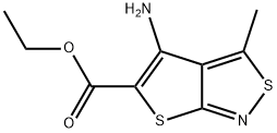 ETHYL 4-AMINO-3-METHYLTHIENO[2,3-C]ISOTHIAZOLE-5-CARBOXYLATE Struktur