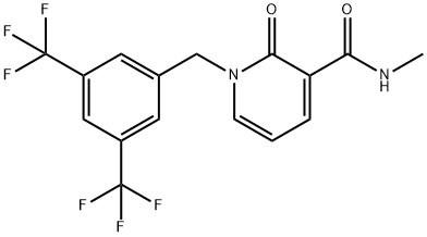 1-[3,5-BIS(TRIFLUOROMETHYL)BENZYL]-N-METHYL-2-OXO-1,2-DIHYDRO-3-PYRIDINECARBOXAMIDE Struktur