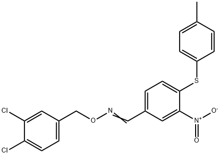 4-[(4-METHYLPHENYL)SULFANYL]-3-NITROBENZENECARBALDEHYDE O-(3,4-DICHLOROBENZYL)OXIME Struktur