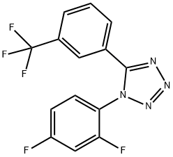 1-(2,4-DIFLUOROPHENYL)-5-[3-(TRIFLUOROMETHYL)PHENYL]-1H-1,2,3,4-TETRAAZOLE Struktur