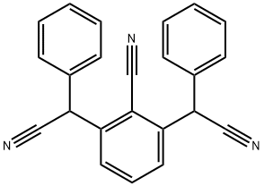 2,6-BIS[CYANO(PHENYL)METHYL]BENZENECARBONITRILE Struktur